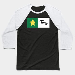 Yellow Star on Green with Tony Graphic Baseball T-Shirt